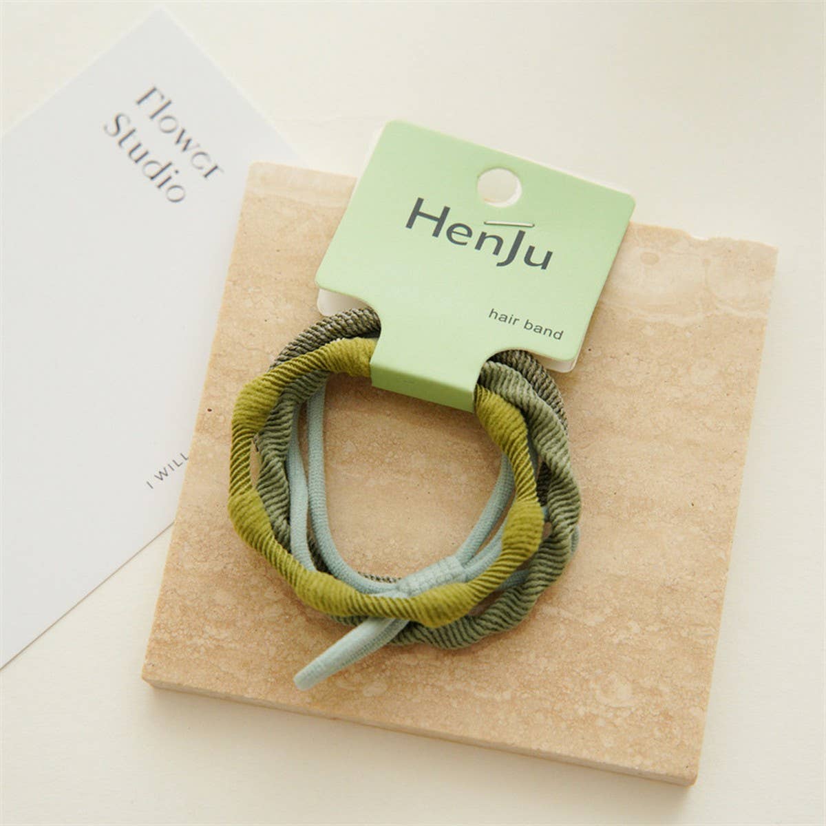 4 PIECES OF CANDY COLORED SIMPLE HAIR TIES_CWAHA1130