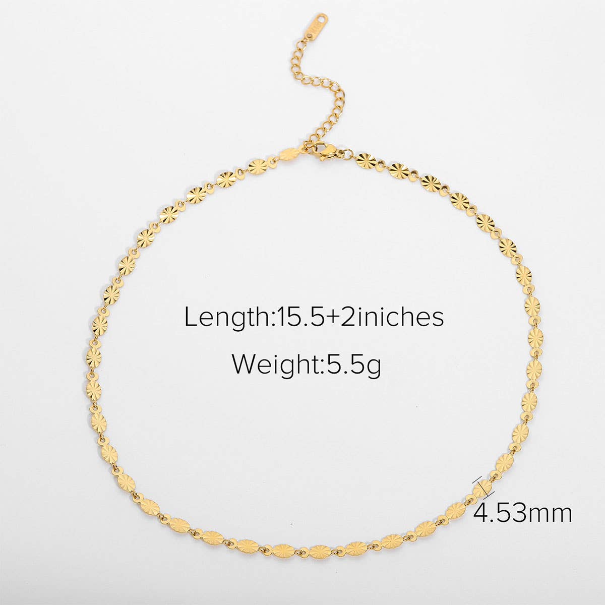 MULTILAYER GOLD PLATE STAINLESS STEEL NECKLACE_CWAJE0619