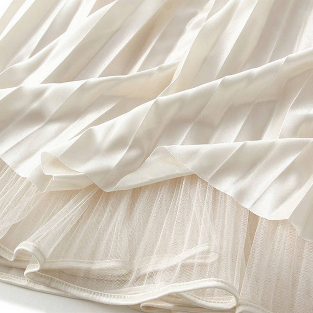 REVERSIBLE HIGH WAIST A LINE MESH MIDI SKIRT_CWBMS0339