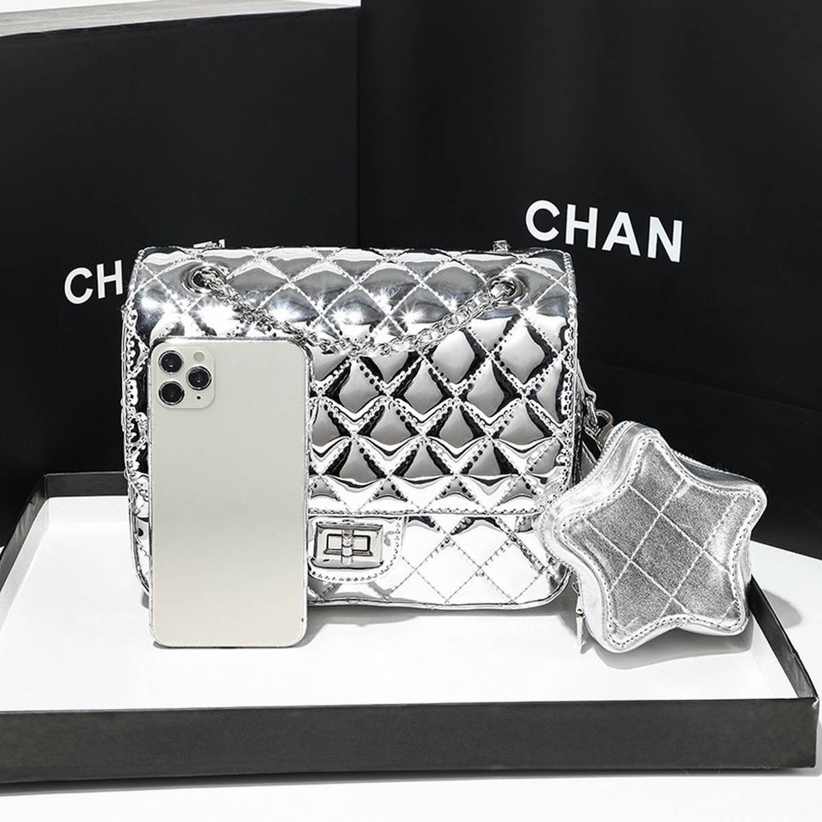 STAR DIAMOND CHAIN SHOULDER BAG_CWAB2986