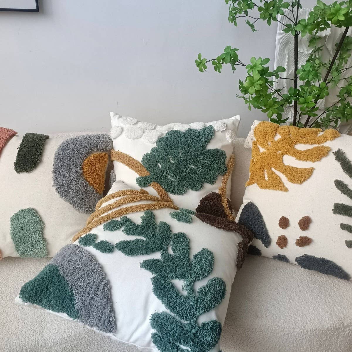 PLANT PATTERN THROW PILLOW COVERS_CWMM0239