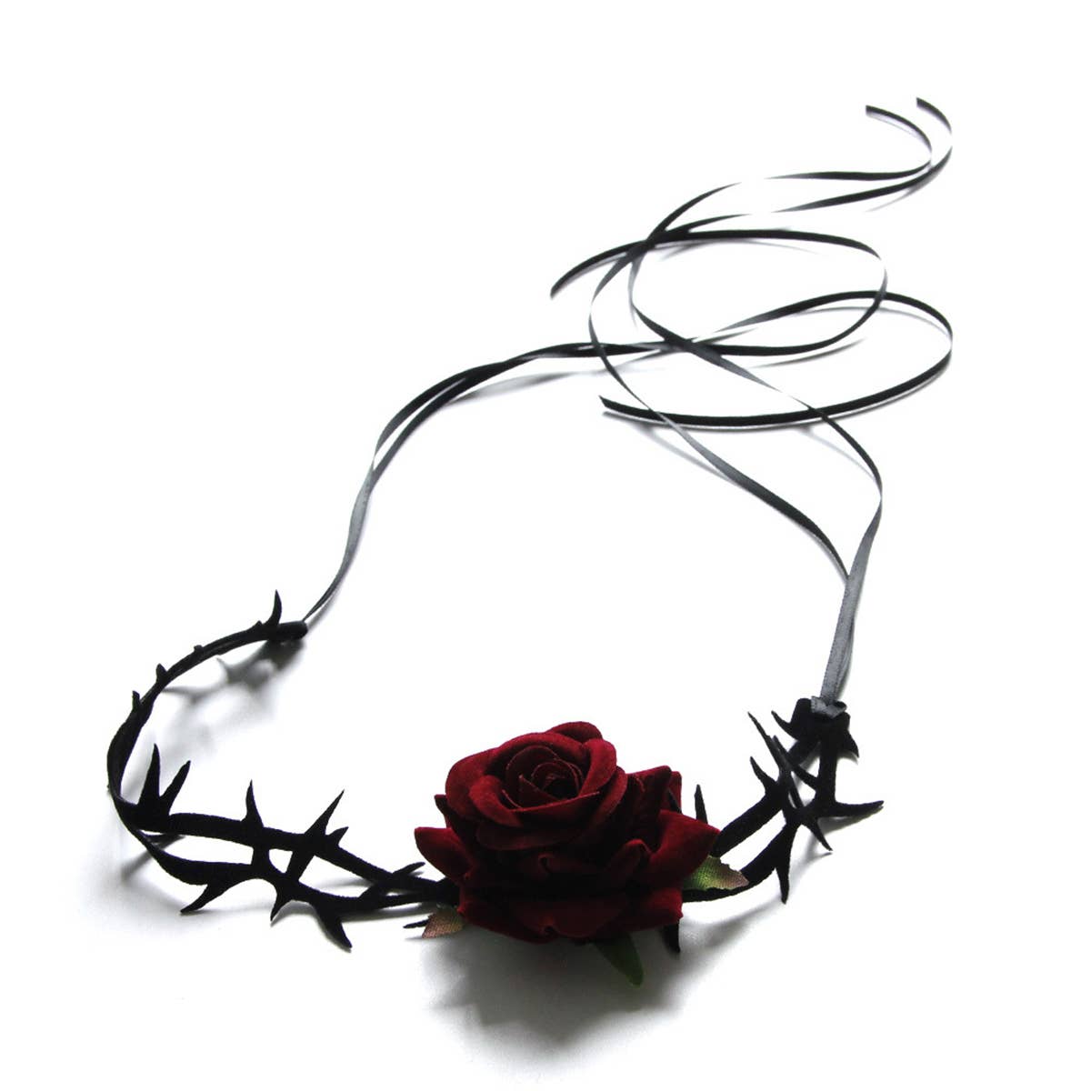 HALLOWEEN GOTH VAMPIRE ROSE NECKLACE_CWMM0119