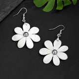 NEW FASHION ACRYLIC FLOWER WHITE SHELL EARRINGS_CWMM4275