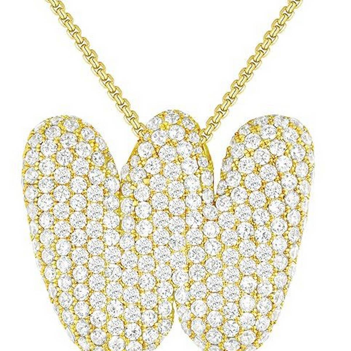 26 LETTERS NECKLACE COPPER ZIRCONIA PENDANT_CWMM5864