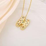 CREATIVE GLOSSY COLORFUL LETTER PENDANT NECKLACE_CWMM5877