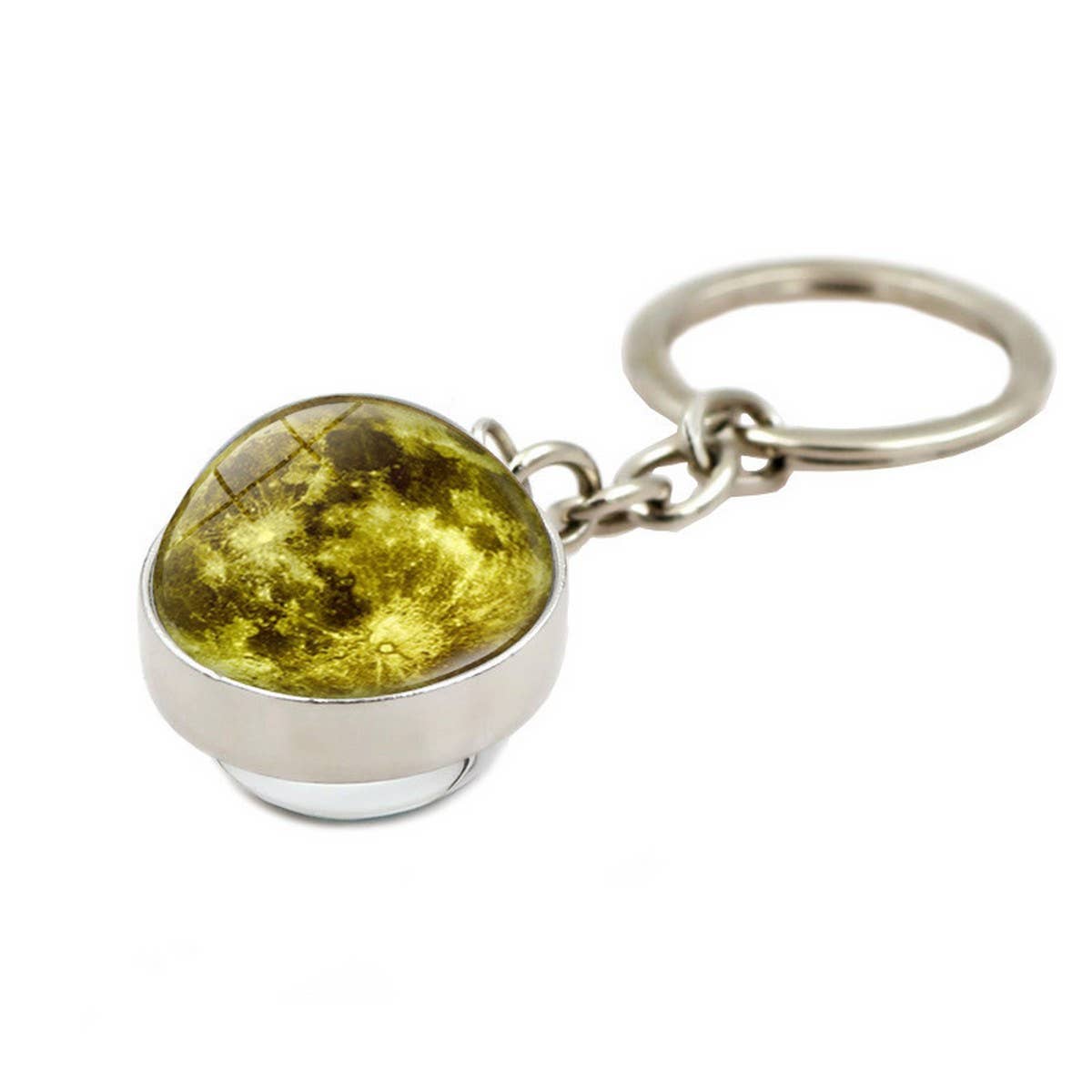 COSMIC MOON CRYSTAL GLASS BALL KEYCHAIN PENDANT_CWMM0499