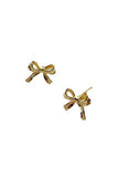Cwaje1204_Small Brass Bow Stud Earrings