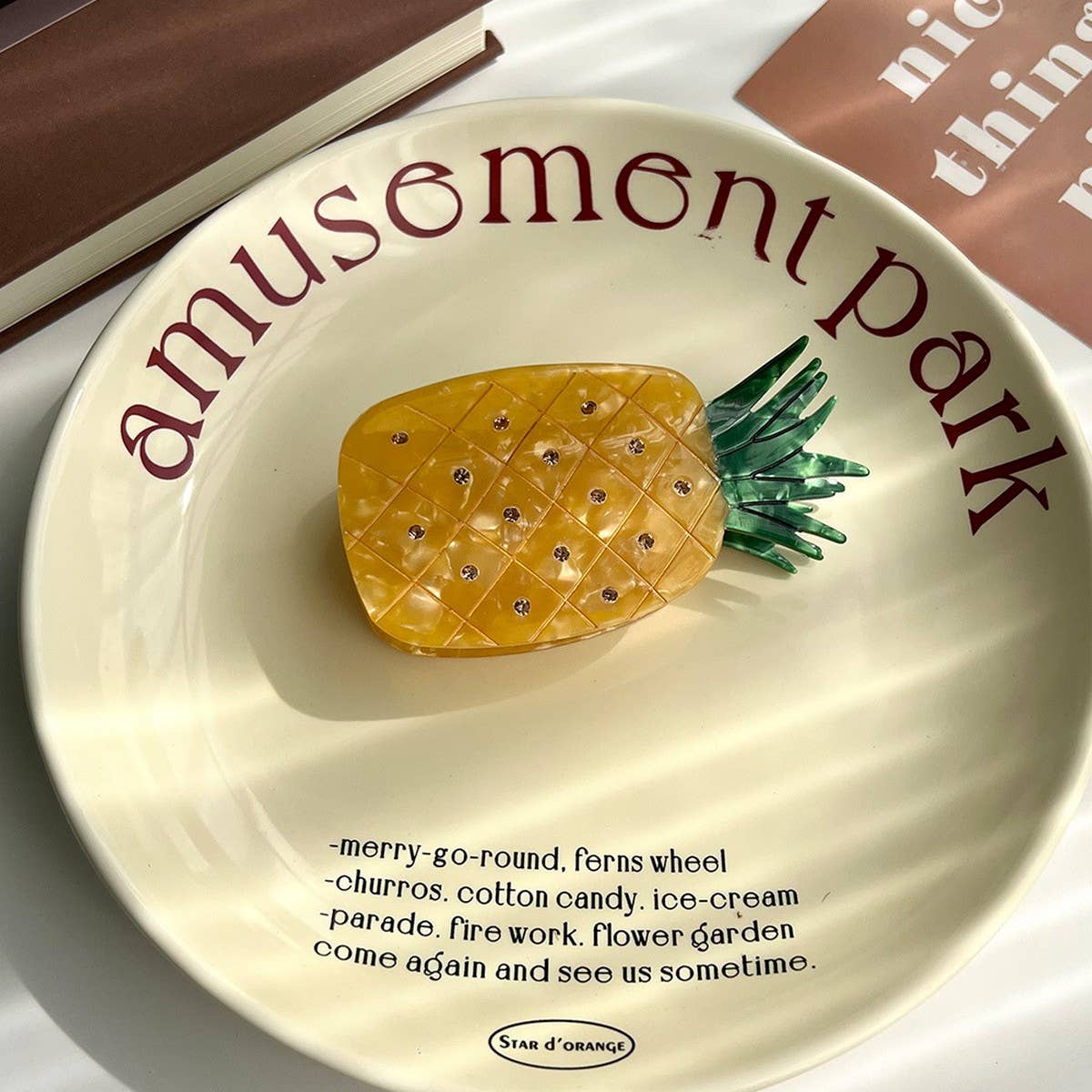 FRUIT ACETATE HAIR CLAW CLIP FOR HIGH PONYTAIL SSCWAHA5784