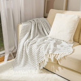 LIGHTWEIGHT COZY BRAIDED STRIPED THROW_CWMM0205