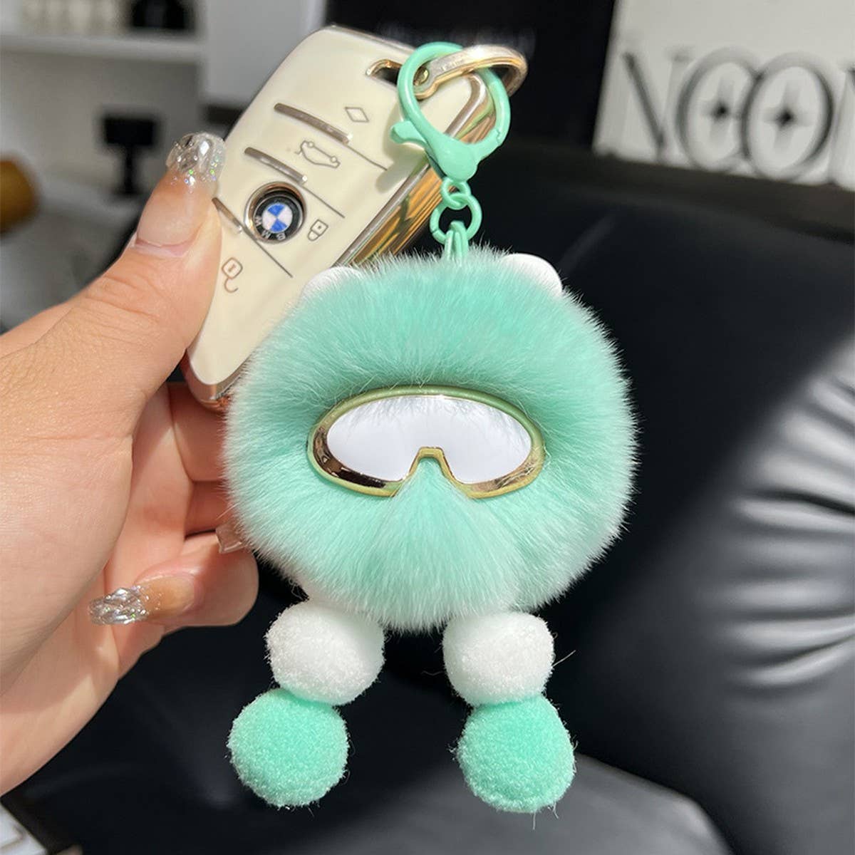 CUTE PLUSH ROBOT CAR KEYCHAIN BAG PENDANT GIFT_CWMM2553