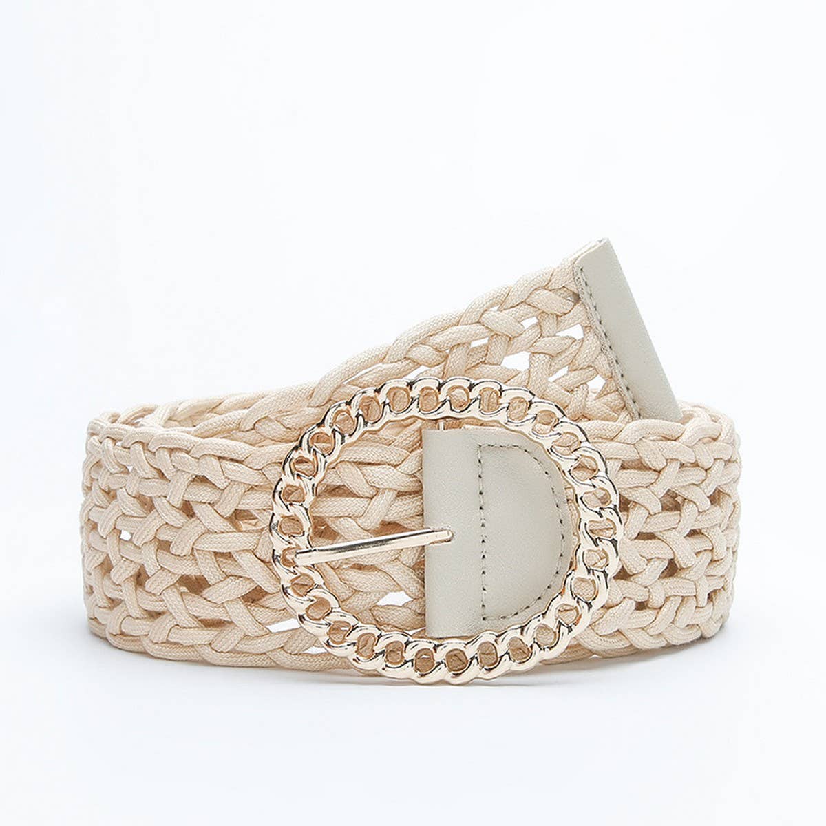 Womens Obi Braided With Large Round Buckle