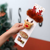 CREATIVE OLD MAN ELK CHRISTMAS TREE HAIR CLIP SET_CWAHA2744