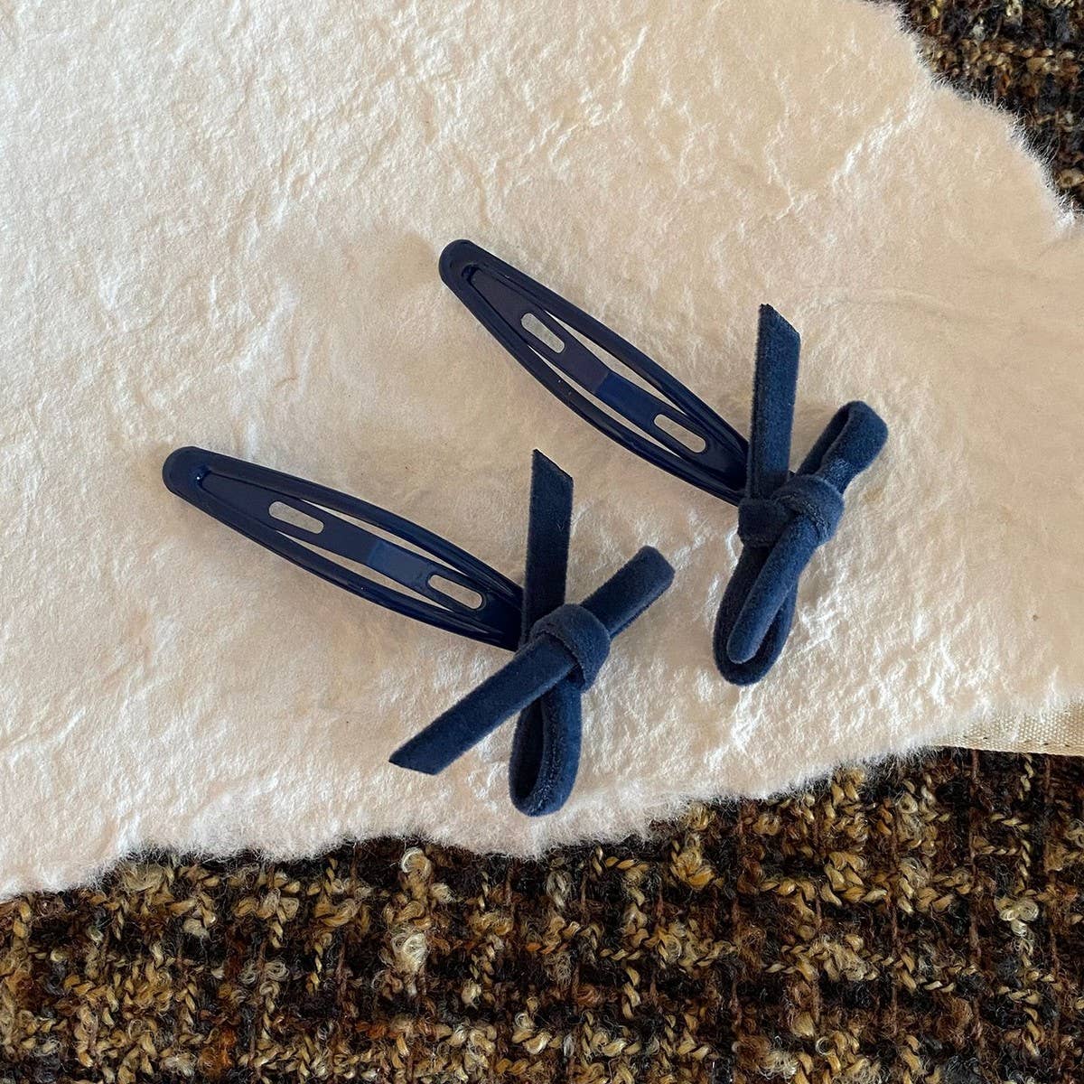 Velvet Bow Hair Clip Sweet Bb Bangs Hairpin_Cwaha08015
