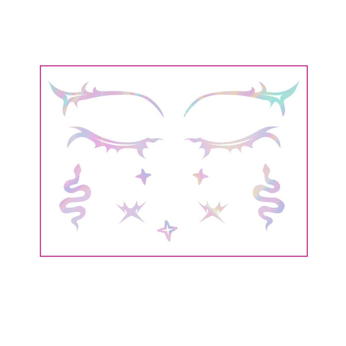 HOLOGRAPHIC EYELINER TATTOOS BUTTERFLY MAKEUP_CWMM8392