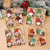 Cwmm10288_Christmas Wooden Faceless Gnome Ornaments Set