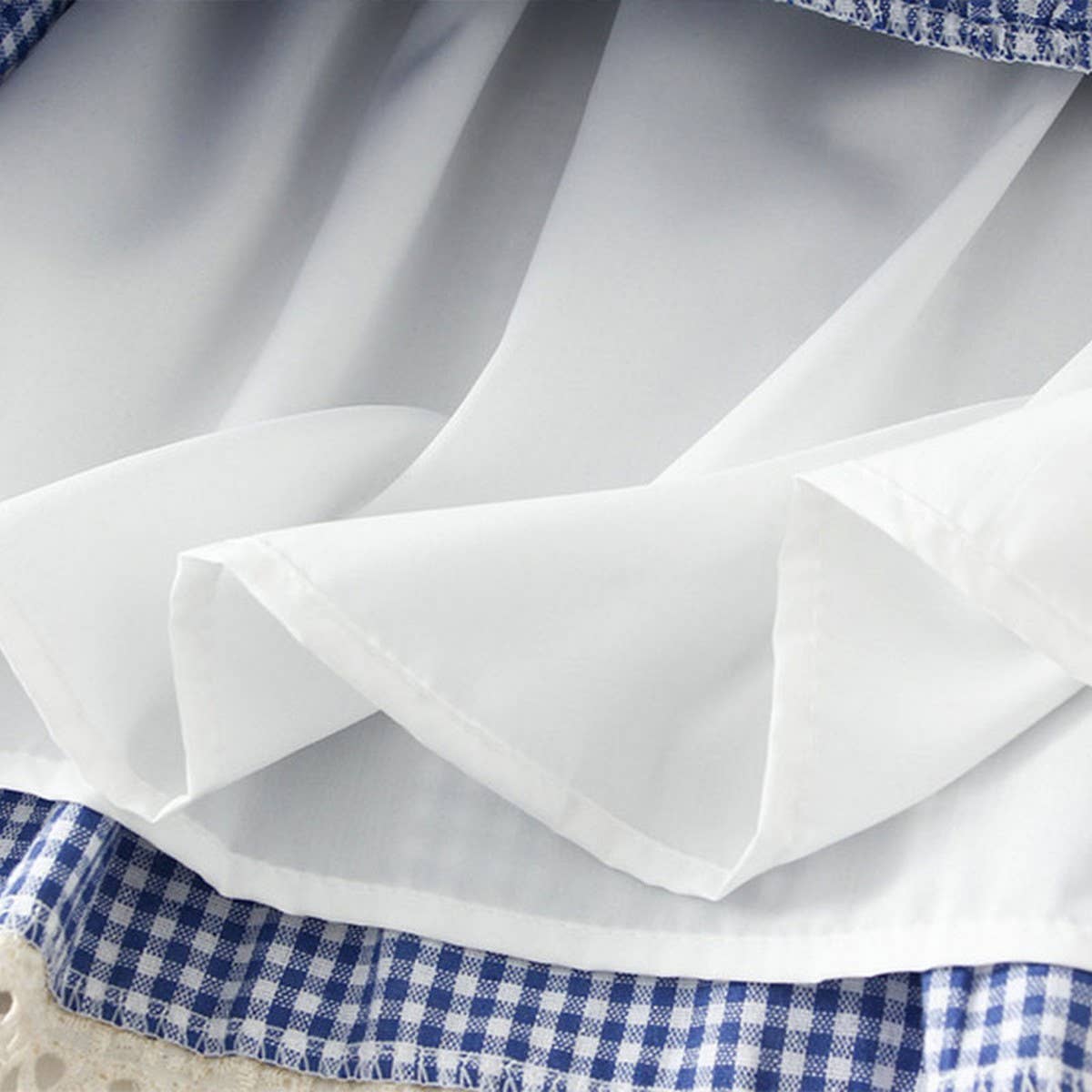 HOLLOW HOOK STITCHING PLAID SKIRT CAKE LONG SKIRT_CWBMS0315