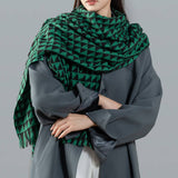 Autumn And Winter Geometric Triangle Plaid Scarf_Cwasc1111