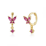MULTICOLOR BUTTERFLY SIMPLE TEMPERAMENT EARRINGS_CWAJE1721