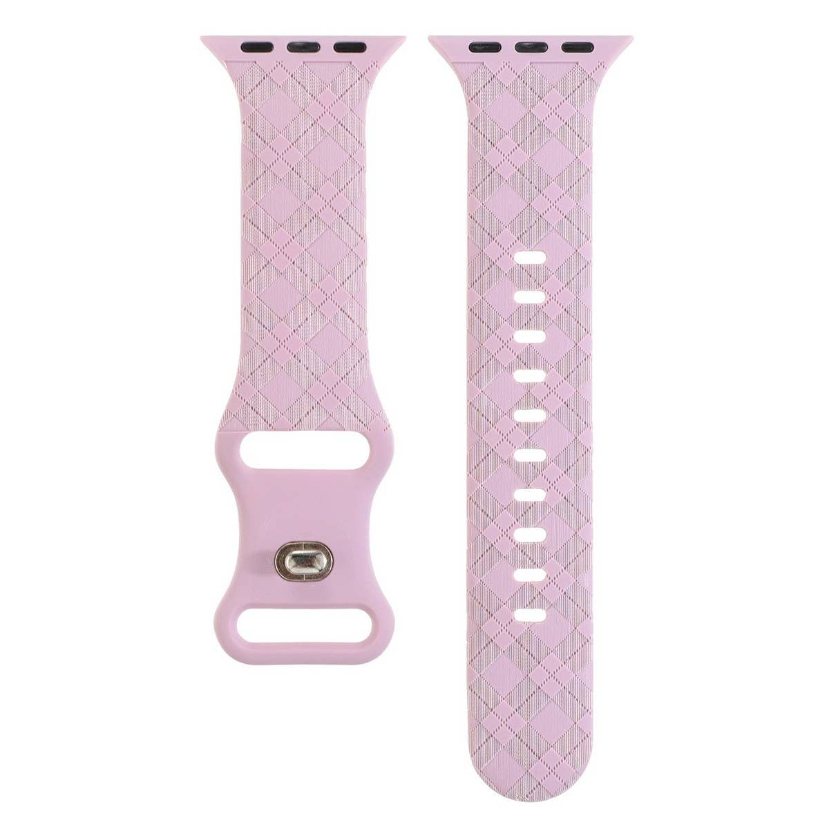 APPLE WATCH9 1 ENGRAVED CHECKERED SILICONE STRAP_CWWW0052