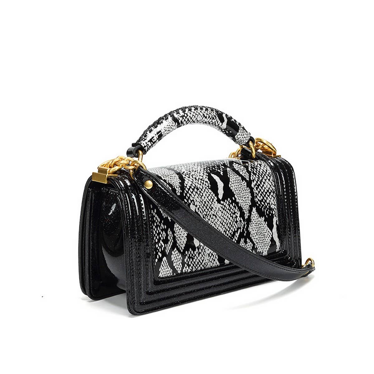 New Snake Pattern Chain Bag High-End Texture Bag_Cwab3627
