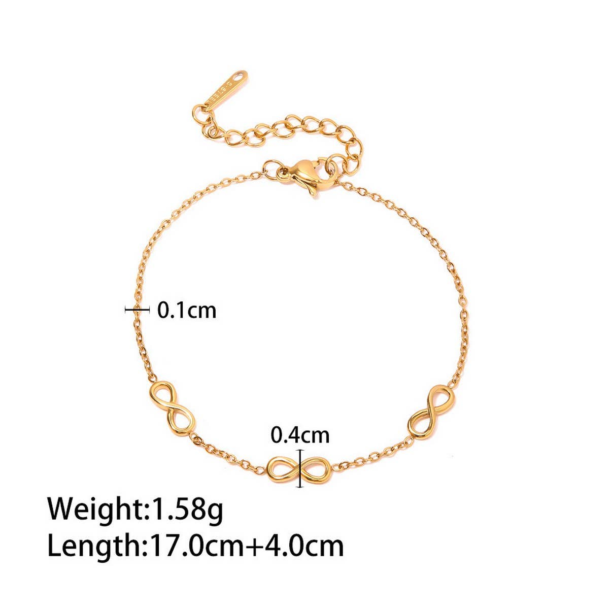 Zircon & Pearl Chain Bracelet In Stainle Steel_Cwaje4658