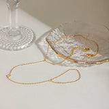 Trendy Zircon Link Ring Anklet, 18K Gold Steel