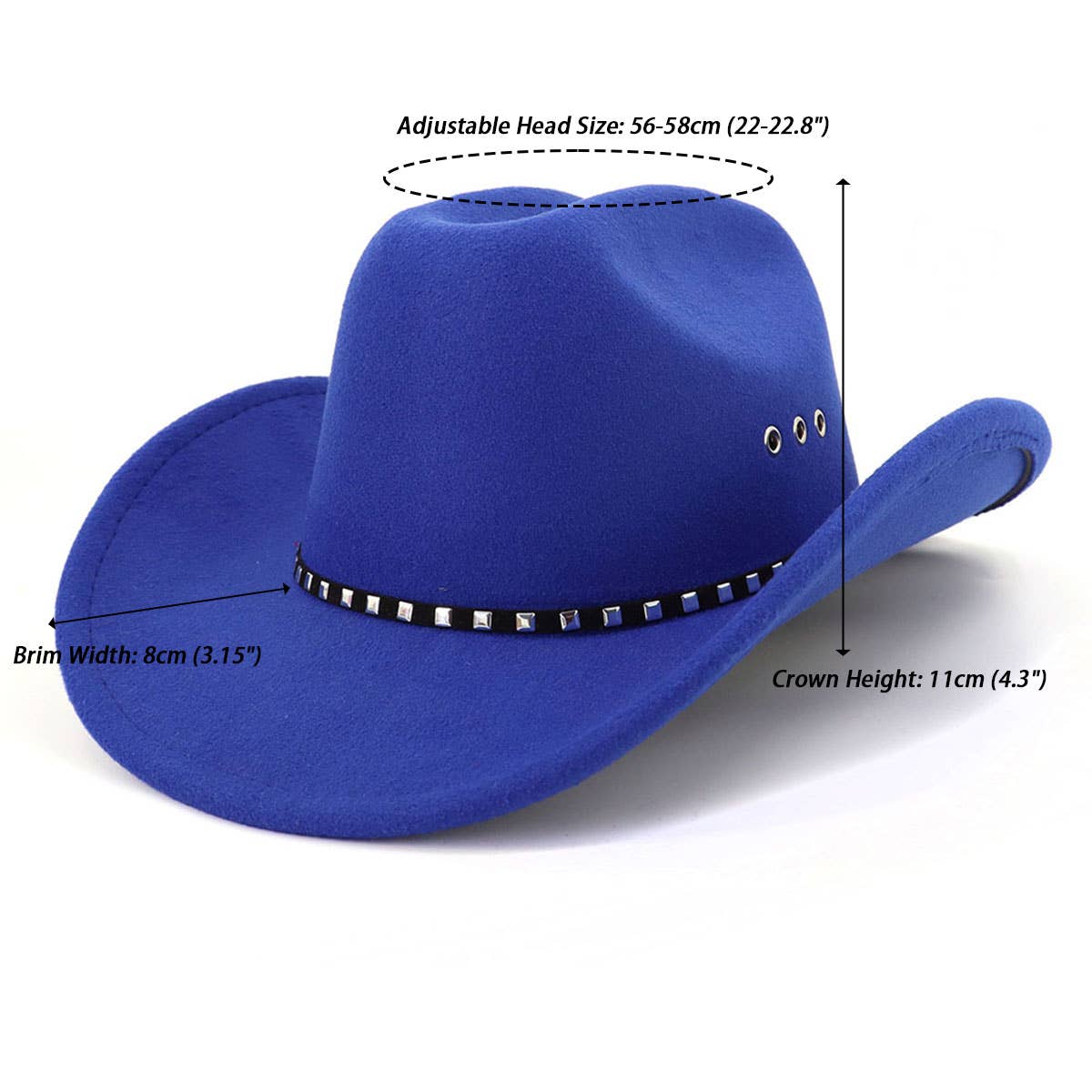 Western Cowboy Felt Hat Wide Brim Ethnic Jazz Hat_Cwah0679