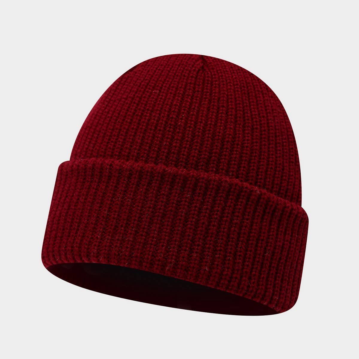 Vintage Knit Dome Skull Cap Warm Short Beanie Hat_Cwah04690