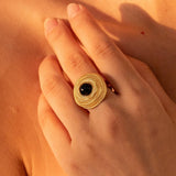 RETRO LIGHT LUXURY TRENDY DEVILS EYE COIL RING_CWAJE1382