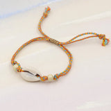 BEACH VACATION SWEET SHELL BRAIDED BRACELET_CWMM3562
