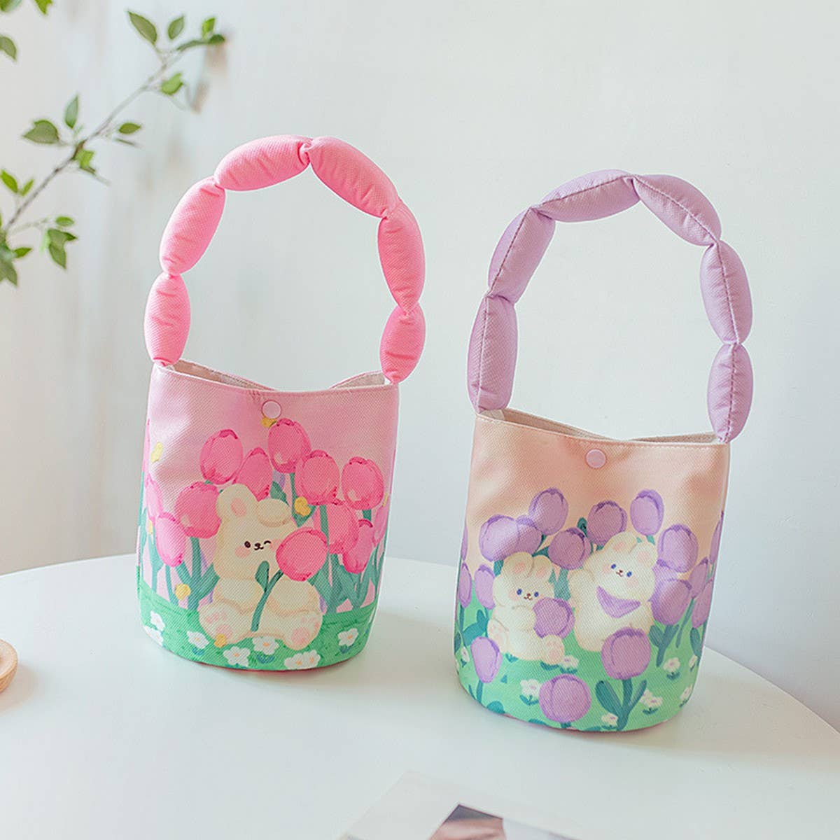 CUTE PADDED BUCKET BAG SUMMER STUDENT STYLE_CWAB5605