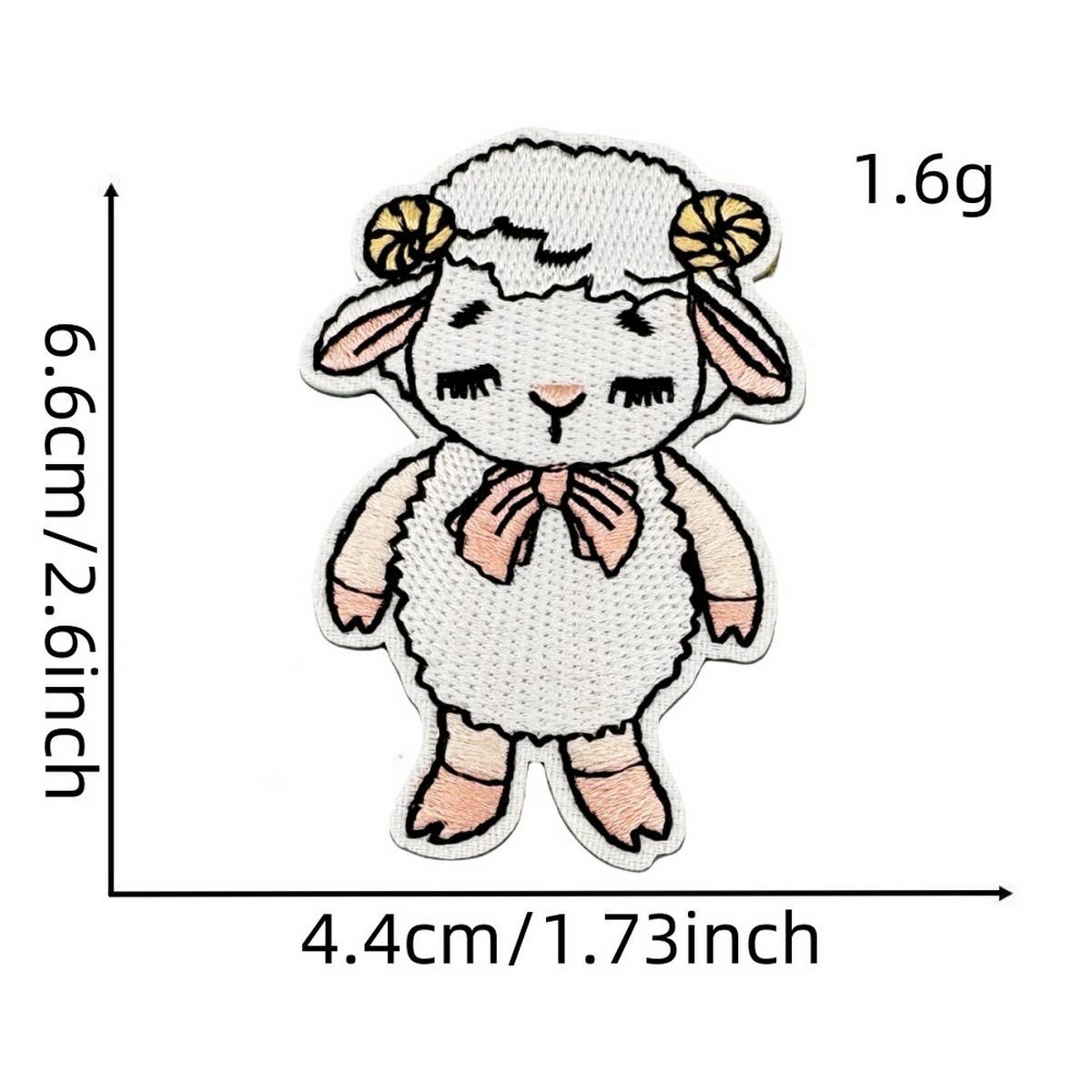 CUTE SOLID COLOR CARTOON BOW EMBROIDERED PATCH_CWMM4027