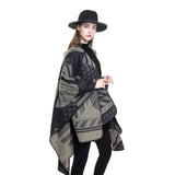 GEOMETRIC LINE FASHION WOMENS WARM SHAWL_CWMM2103