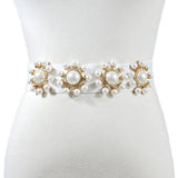 Women'S Pearl-Embellished Elastic Waistband_Cwabe0511