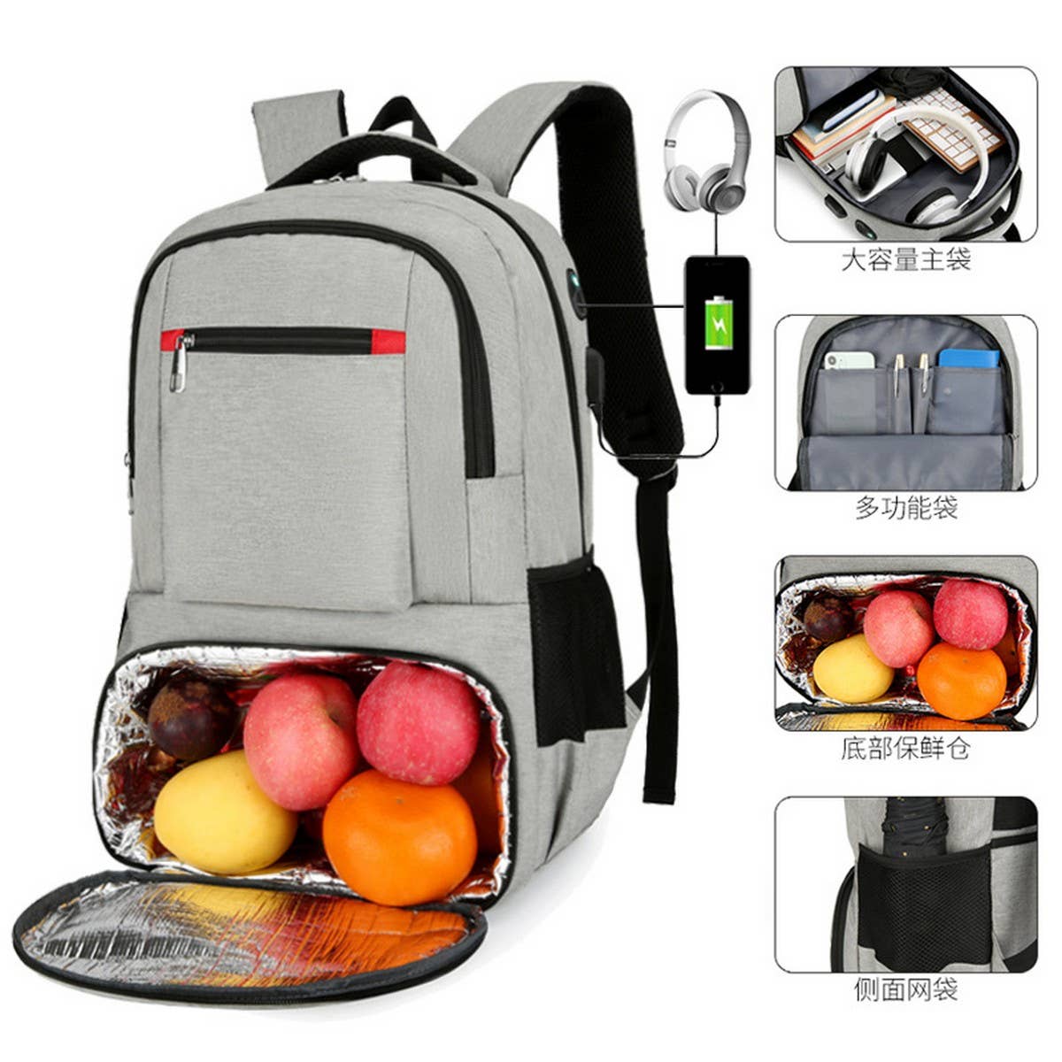 OXFORD INSULATED BACKPACK FOR FOOD DELIVERY_CWAB5431