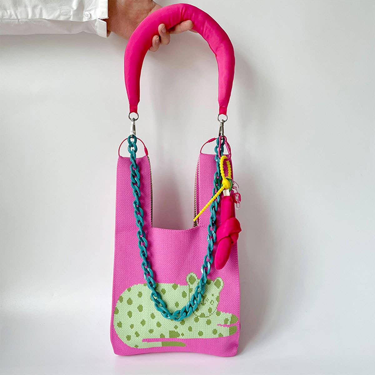 Adjustable Knitted Shoulder Strap Chain Bag Strap_Cwmm1071