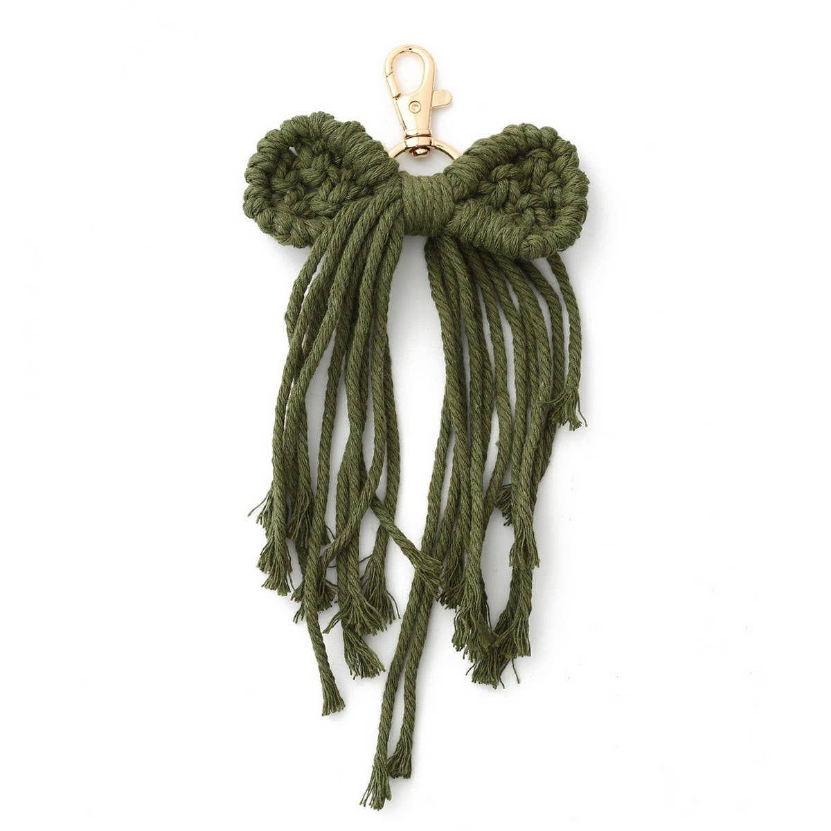 BOW TASSEL KEYCHAIN HANDCRAFTED WRIST STRAP_CWAB5073