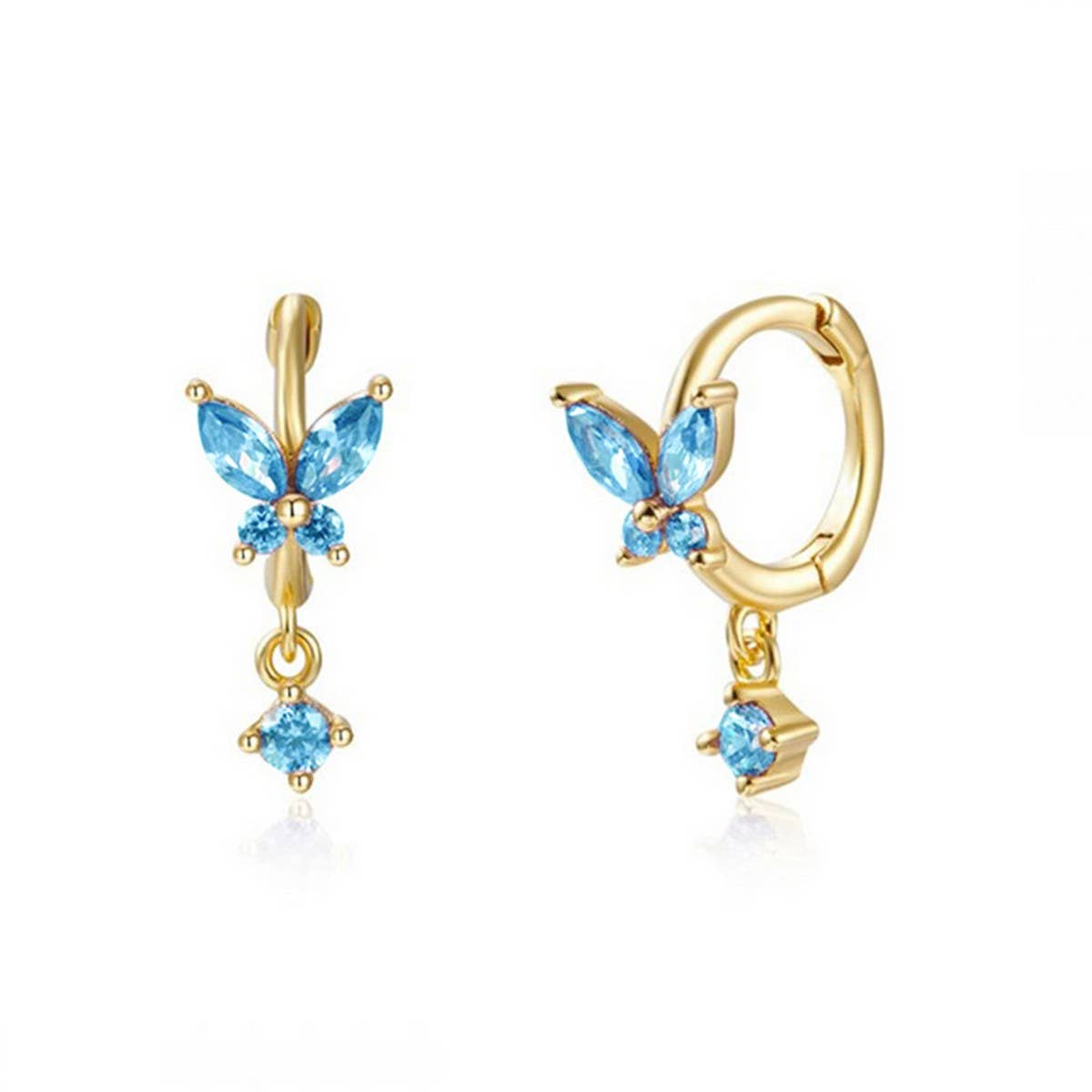 MULTICOLOR BUTTERFLY SIMPLE TEMPERAMENT EARRINGS_CWAJE1721