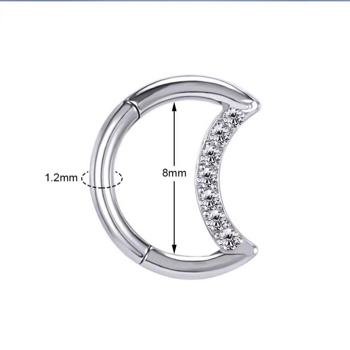 FULL RHINESTONE PUNK NOSE RING IN STAINLESS STEEL_CWMM9539