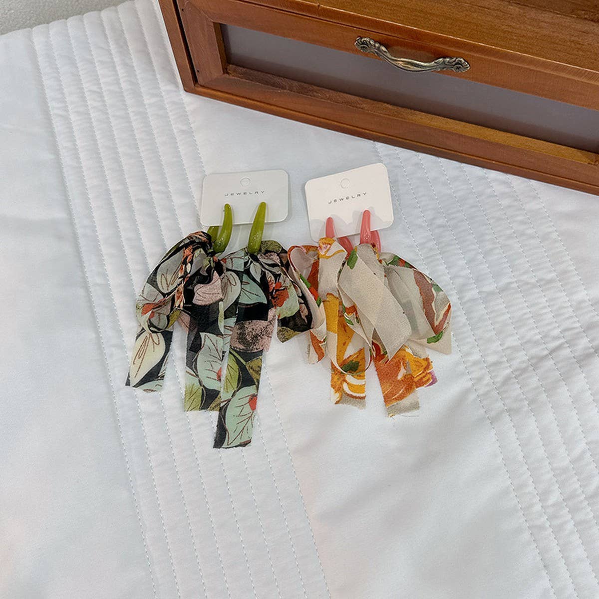 BOHO HANDMADE TASSEL BOW EARRINGS LONG CHIC_CWMM6190