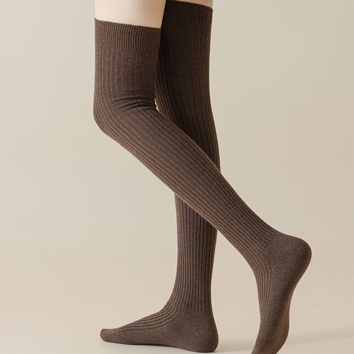 Brushed Wool Over-The-Knee Slouchy Socks_Cwms03334
