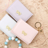 KOREAN STYLE BOW HEART SHORT TRIFOLD WALLET_CUAB00444