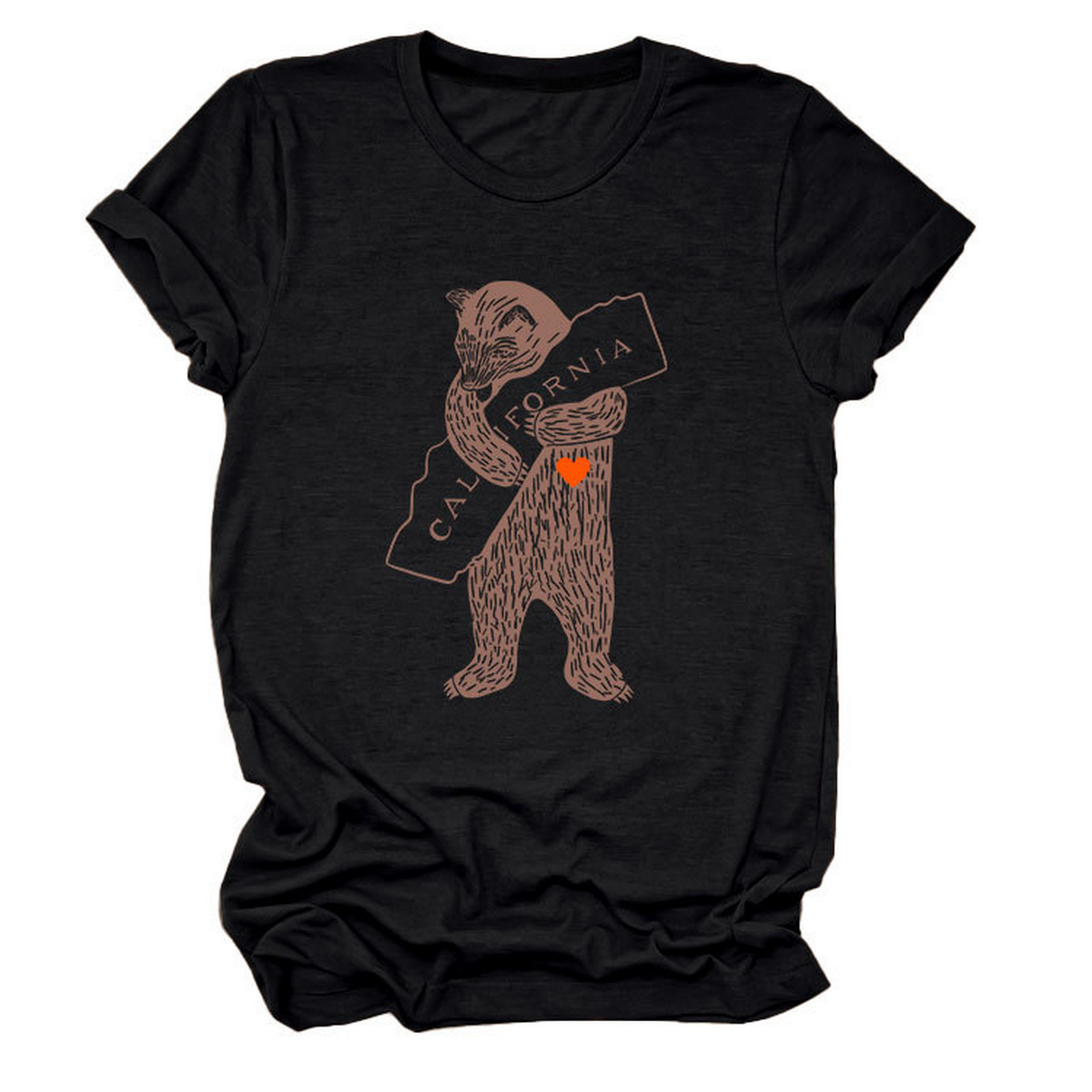 FUNNY BEAR SHORT SLEEVE T SHIRT FOR HER_CWTTS1505