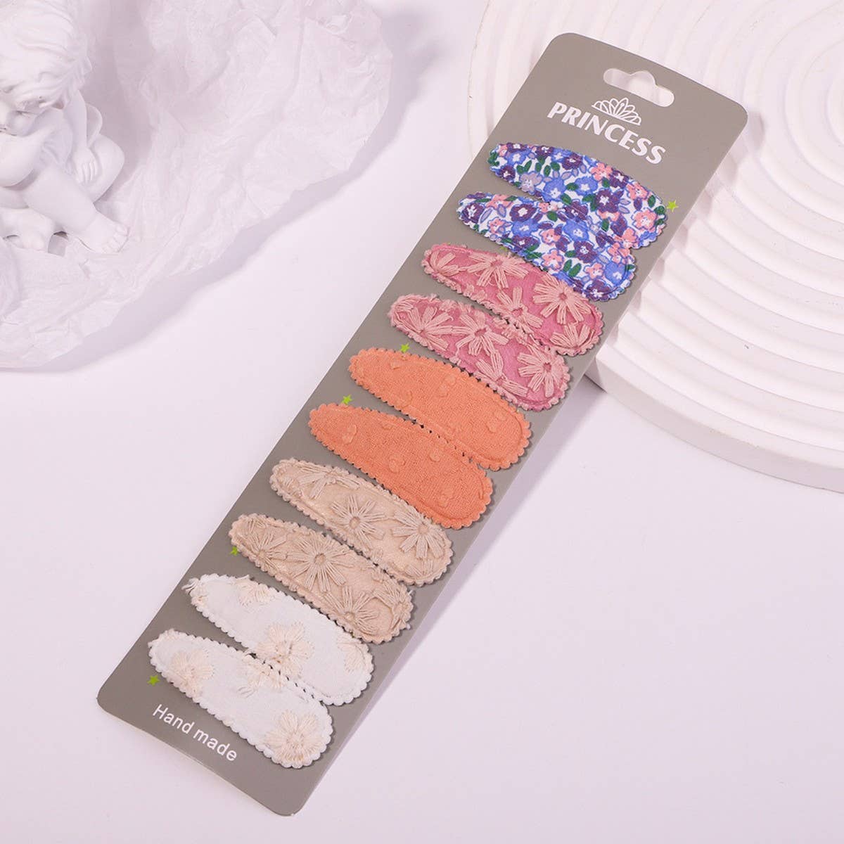 FLORAL EMBROIDERED BB CLIP SET FRESH CUTE_CWAHA6703