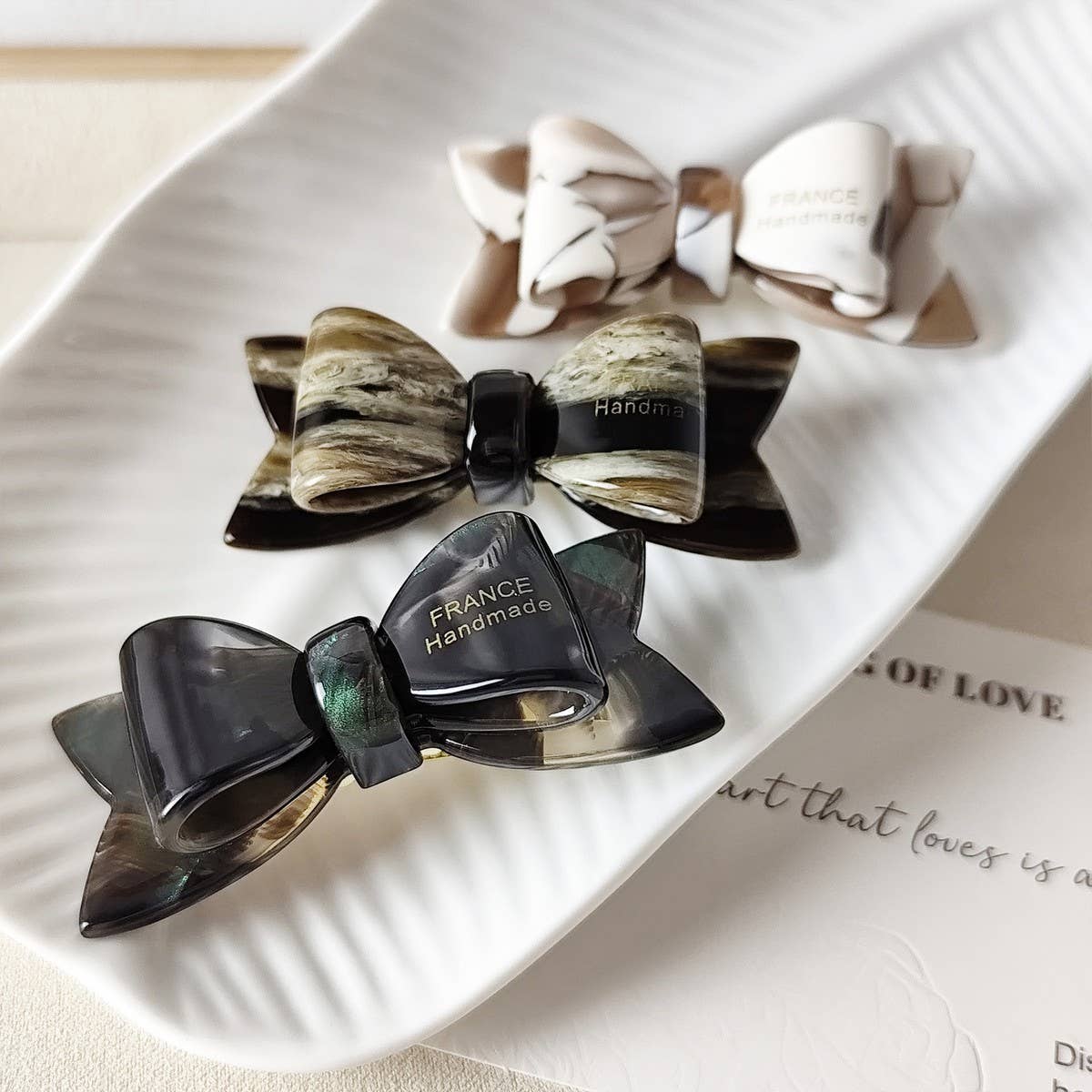 Sweet Bow Acetate Hair Clip ? Double-Layer Side_Cwaha07201