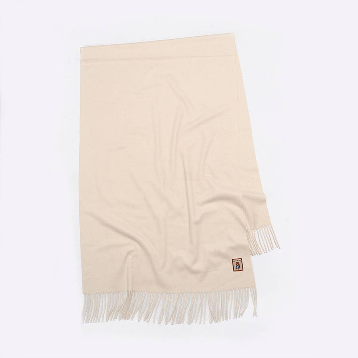 Wool Blend Solid Scarf-Sof Thick Bear Label Wrap_Cwasc2338