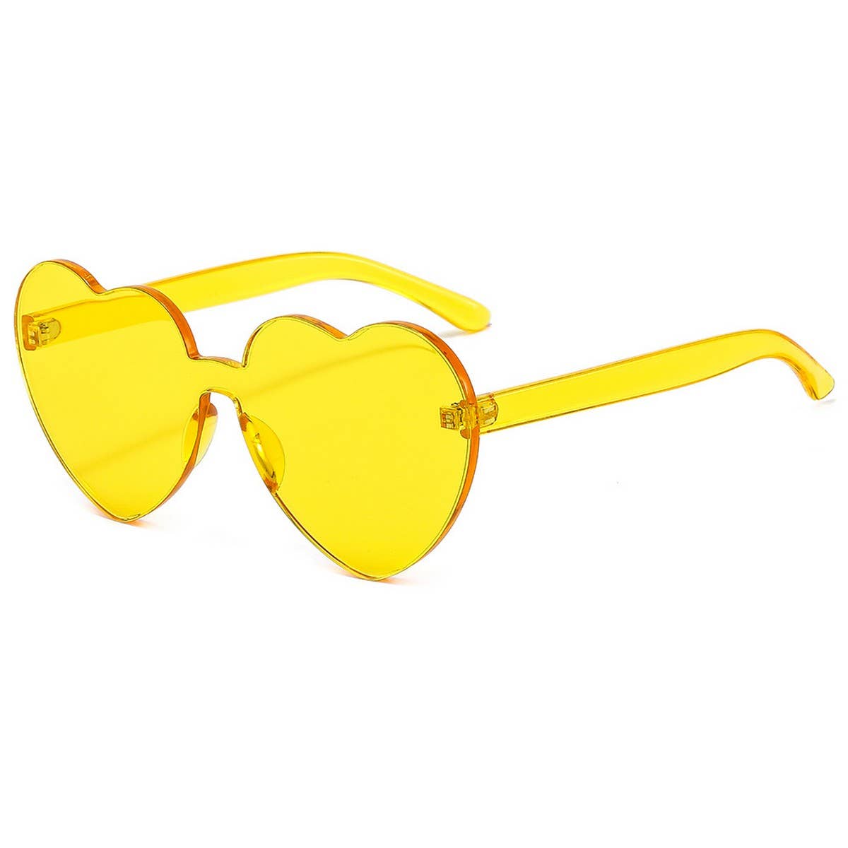 FRAMELESS HEART JELLY COLOR THICK SUNGLASSES_CWASG1194