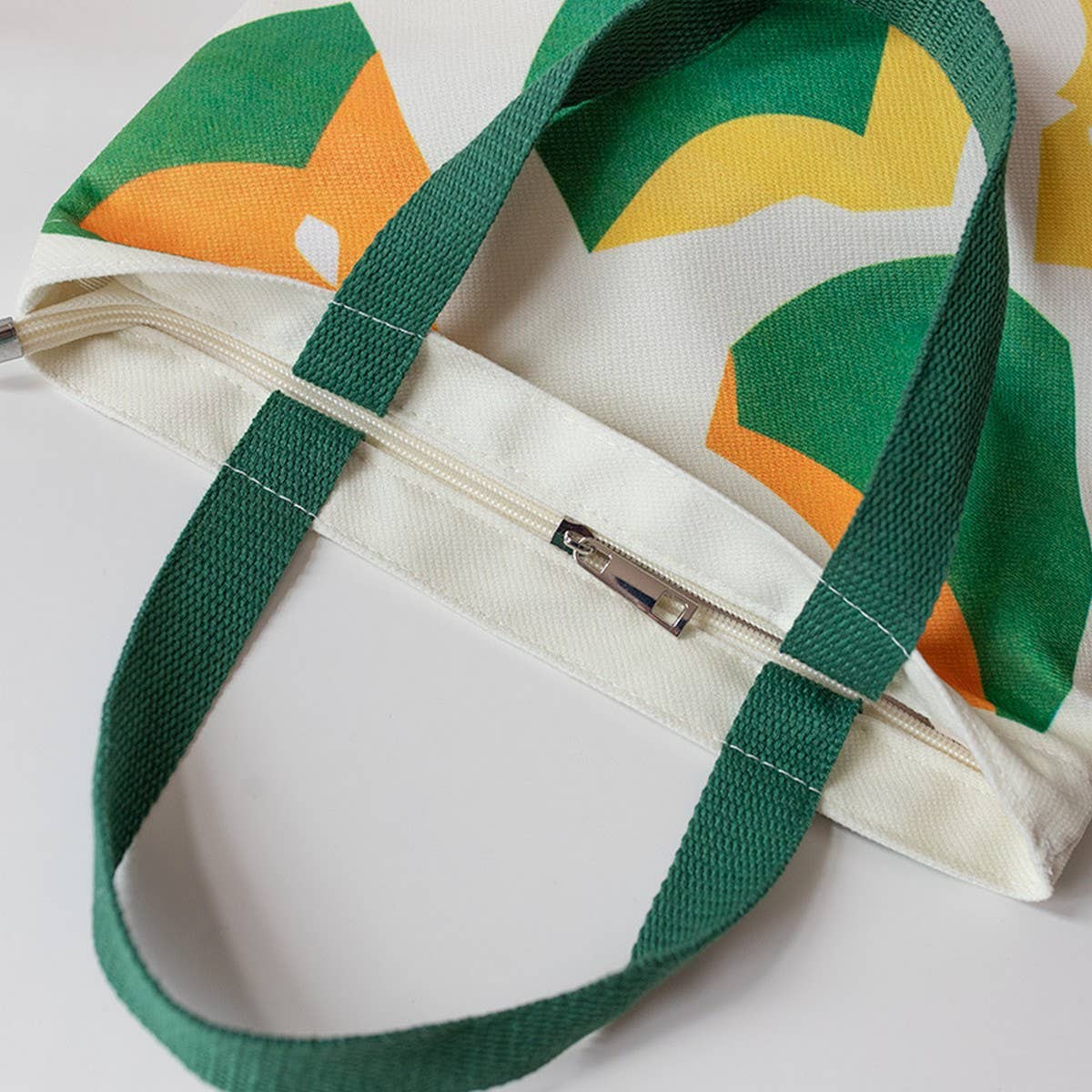 CUTE CANVAS LUNCH TOTE BAG FOR STUDENTS SMALL_CWAB5673