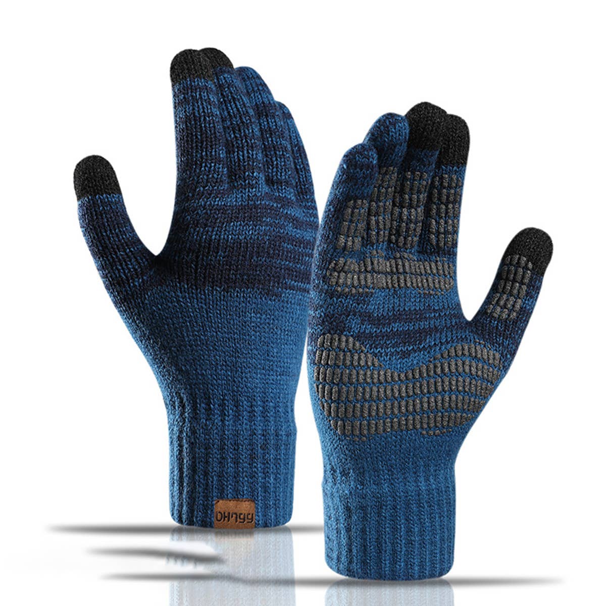 MENS COLORBLOCK OFFSET TOUCHSCREEN GLOVES_CWMM1485