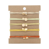 5 CARD MOUNTED GRADIENT SIMPLE HAIR SCRUNCHIES_CWAHA2722